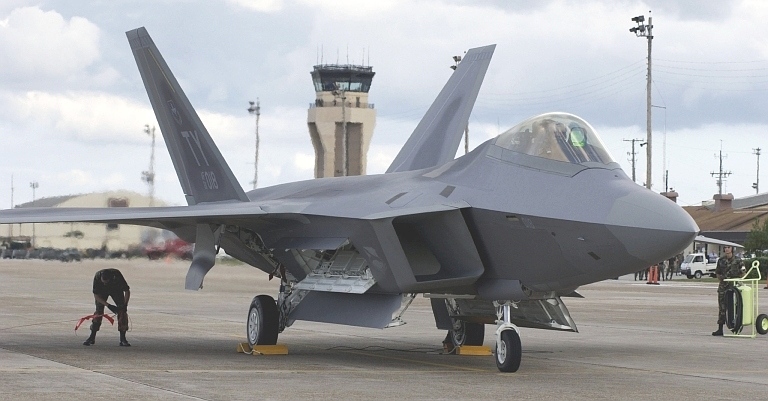 An early production  F-22A at Tyndall AFB