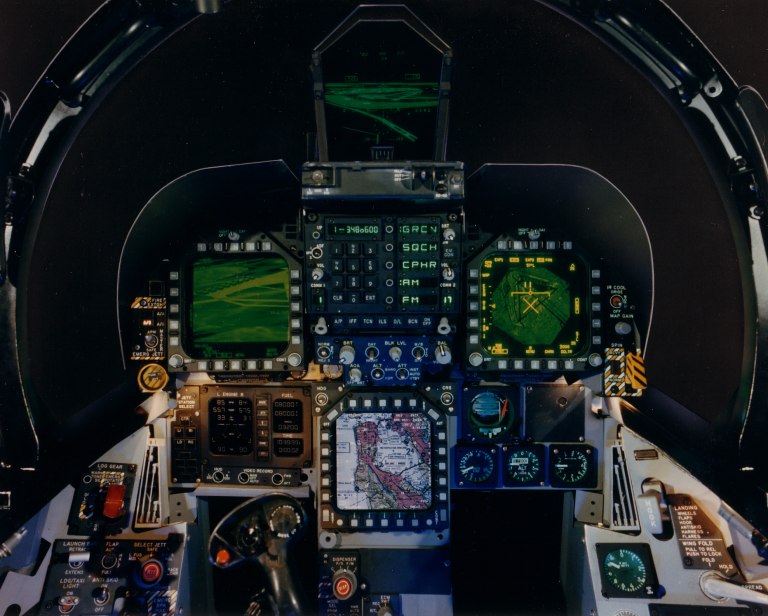 F18C Cockpit Layout.
